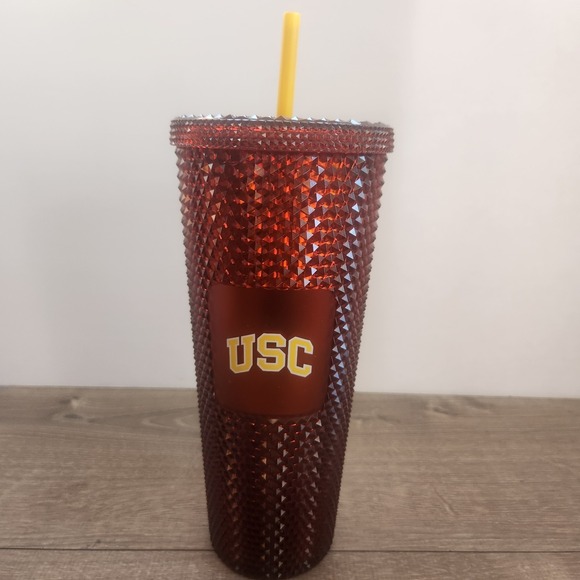 Starbucks Other - New 2024 USC Trojans Starbucks Studded 24oz Red Cold Drink Tumbler Southern Cal